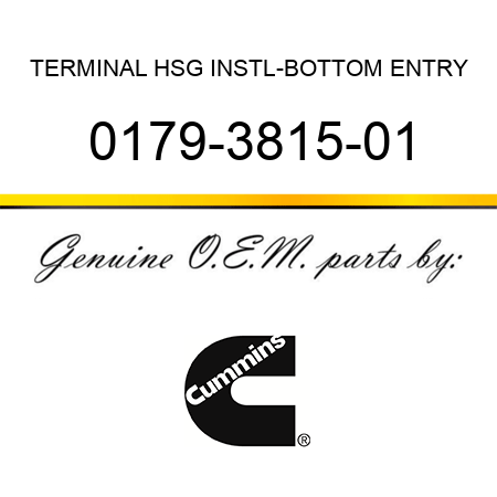 TERMINAL HSG INSTL-BOTTOM ENTRY 0179-3815-01