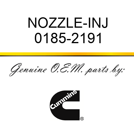 NOZZLE-INJ 0185-2191