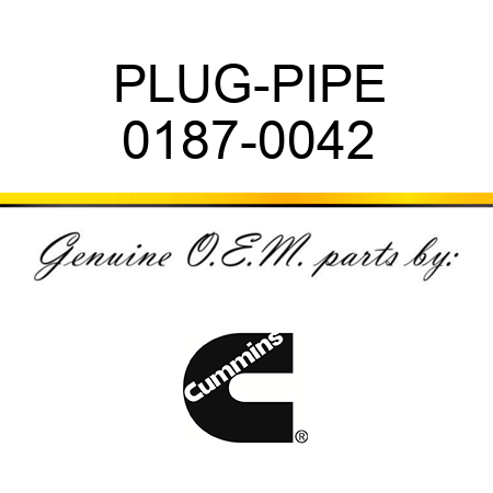 PLUG-PIPE 0187-0042