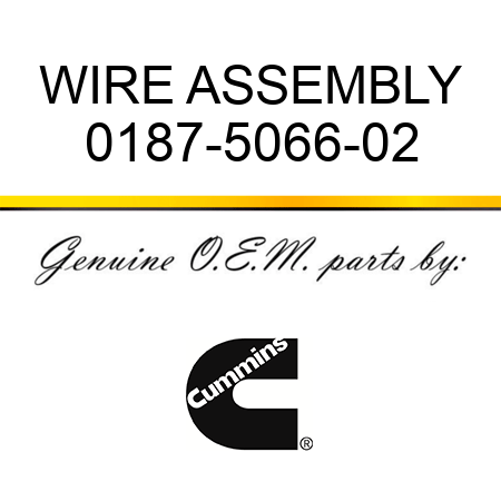 WIRE ASSEMBLY 0187-5066-02