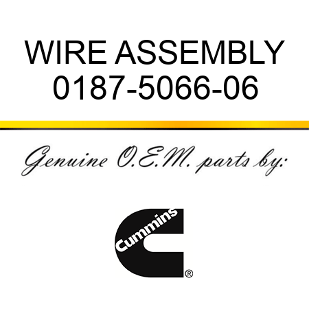 WIRE ASSEMBLY 0187-5066-06