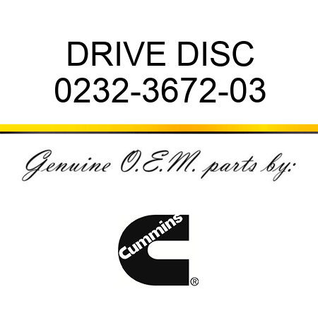 DRIVE DISC 0232-3672-03