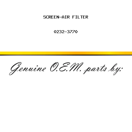SCREEN-AIR FILTER 0232-3770
