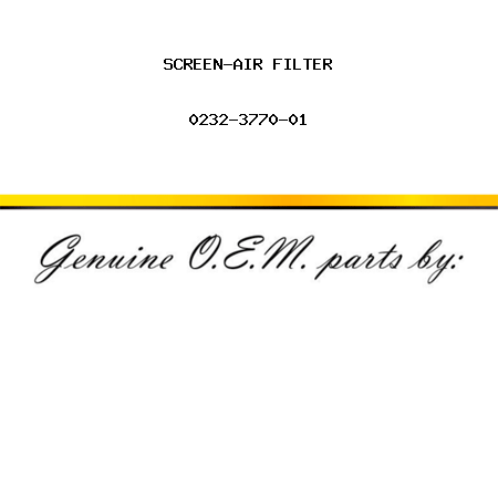 SCREEN-AIR FILTER 0232-3770-01