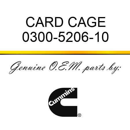 CARD CAGE 0300-5206-10