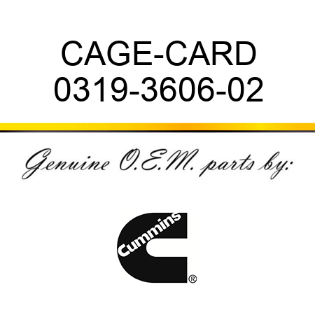 CAGE-CARD 0319-3606-02