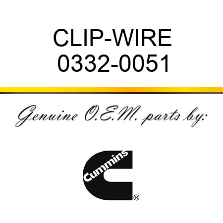 CLIP-WIRE 0332-0051