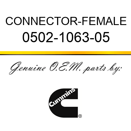 CONNECTOR-FEMALE 0502-1063-05