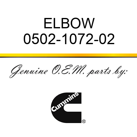 ELBOW 0502-1072-02