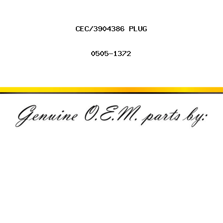 CEC/3904386 PLUG 0505-1372