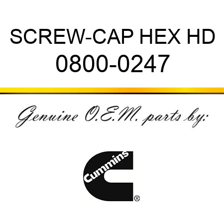 SCREW-CAP HEX HD 0800-0247