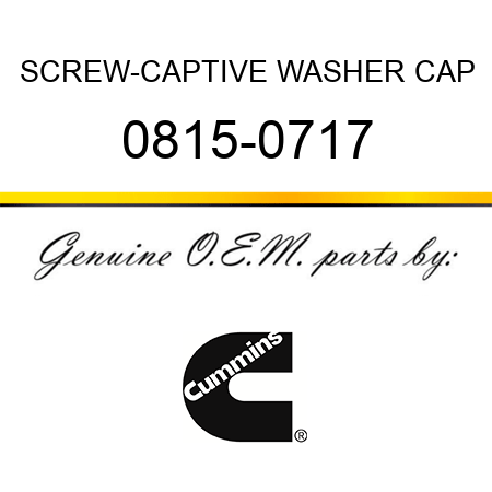 SCREW-CAPTIVE WASHER CAP 0815-0717