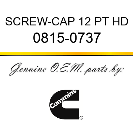 SCREW-CAP 12 PT HD 0815-0737