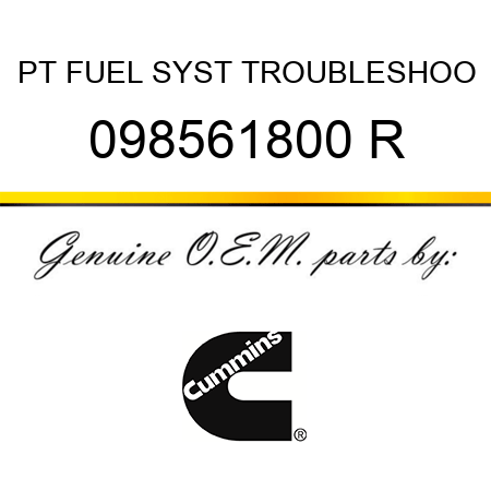 PT FUEL SYST TROUBLESHOO 098561800 R