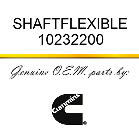 SHAFT,FLEXIBLE 10232200