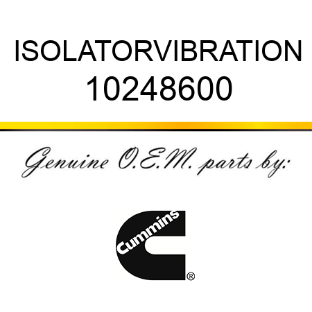 ISOLATOR,VIBRATION 10248600