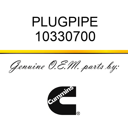 PLUG,PIPE 10330700