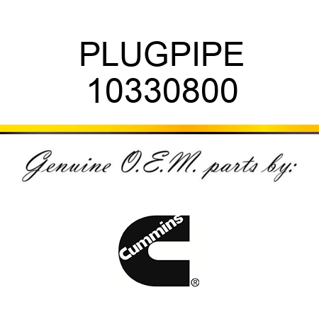 PLUG,PIPE 10330800