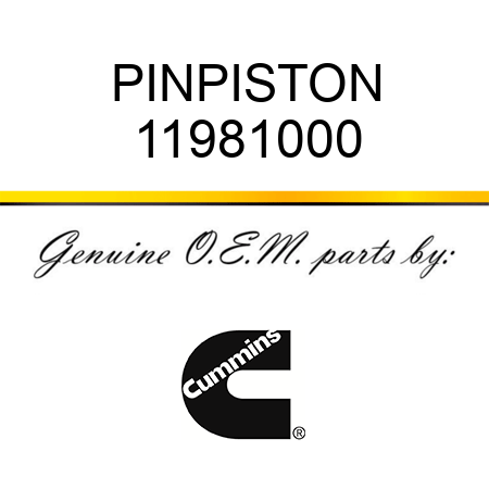 PIN,PISTON 11981000
