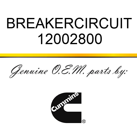 BREAKER,CIRCUIT 12002800