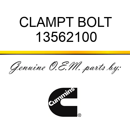 CLAMP,T BOLT 13562100