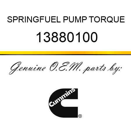 SPRING,FUEL PUMP TORQUE 13880100