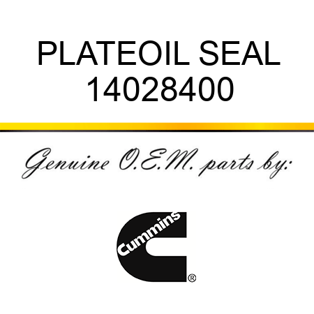 PLATE,OIL SEAL 14028400