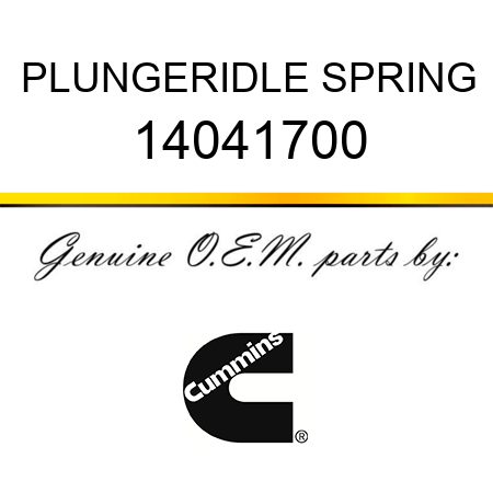PLUNGER,IDLE SPRING 14041700