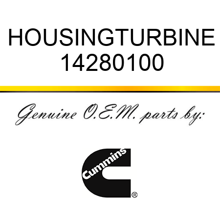 HOUSING,TURBINE 14280100