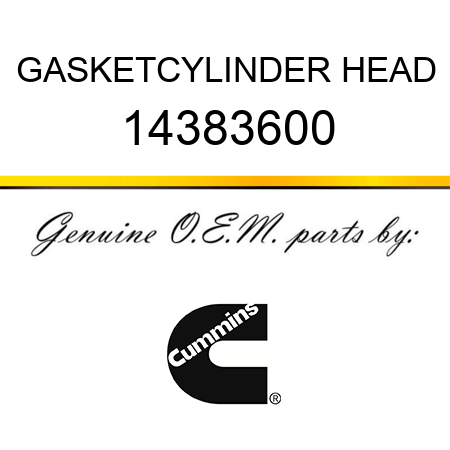 GASKET,CYLINDER HEAD 14383600