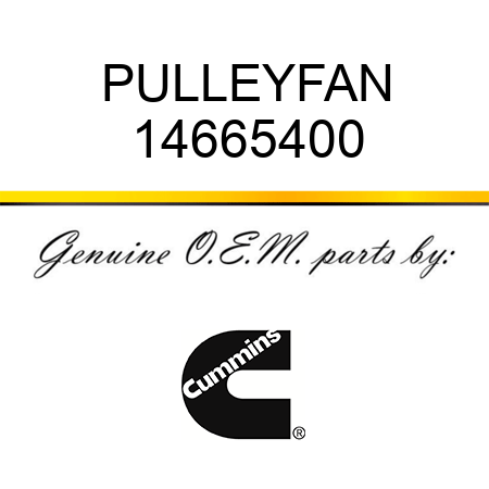 PULLEY,FAN 14665400