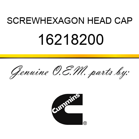 SCREW,HEXAGON HEAD CAP 16218200