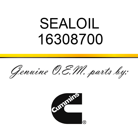 SEAL,OIL 16308700