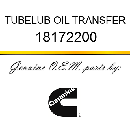TUBE,LUB OIL TRANSFER 18172200