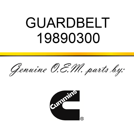 GUARD,BELT 19890300