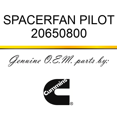 SPACER,FAN PILOT 20650800