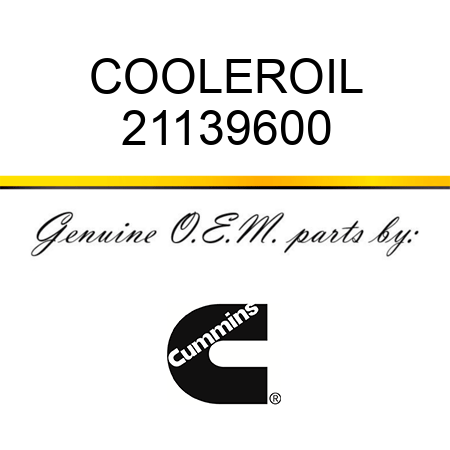 COOLER,OIL 21139600