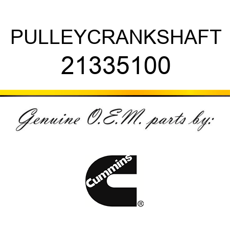 PULLEY,CRANKSHAFT 21335100