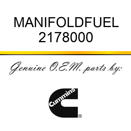 MANIFOLD,FUEL 2178000