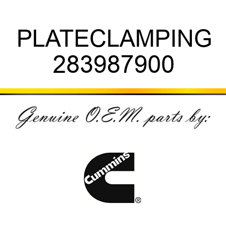 PLATE,CLAMPING 283987900