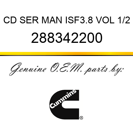 CD SER MAN ISF3.8 VOL 1/2 288342200