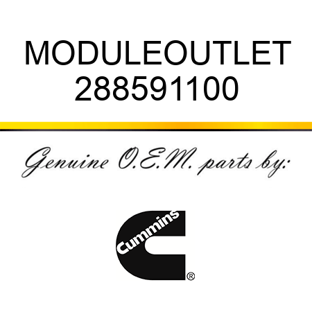 MODULE,OUTLET 288591100