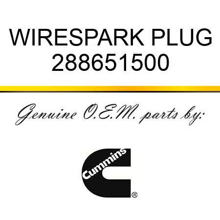WIRE,SPARK PLUG 288651500