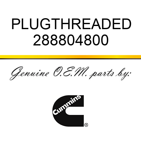 PLUG,THREADED 288804800