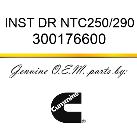 INST DR NTC250/290 300176600
