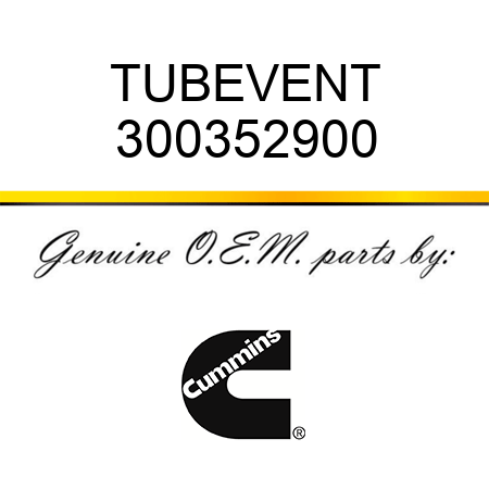 TUBE,VENT 300352900