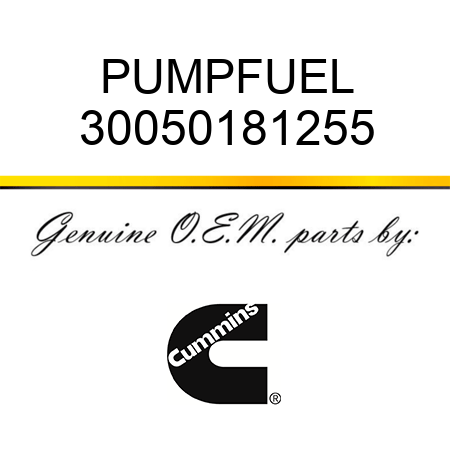 PUMP,FUEL 30050181255