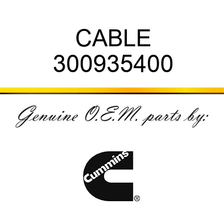 CABLE 300935400