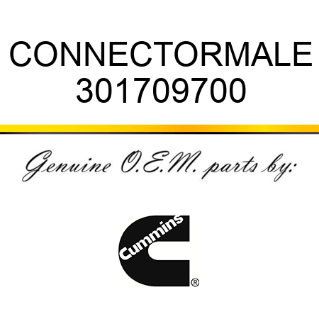 CONNECTOR,MALE 301709700