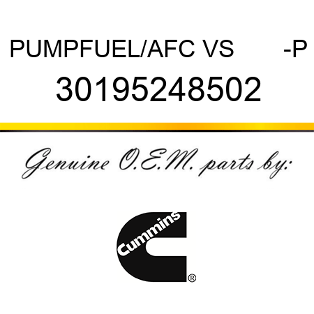 PUMP,FUEL/AFC VS       -P 30195248502